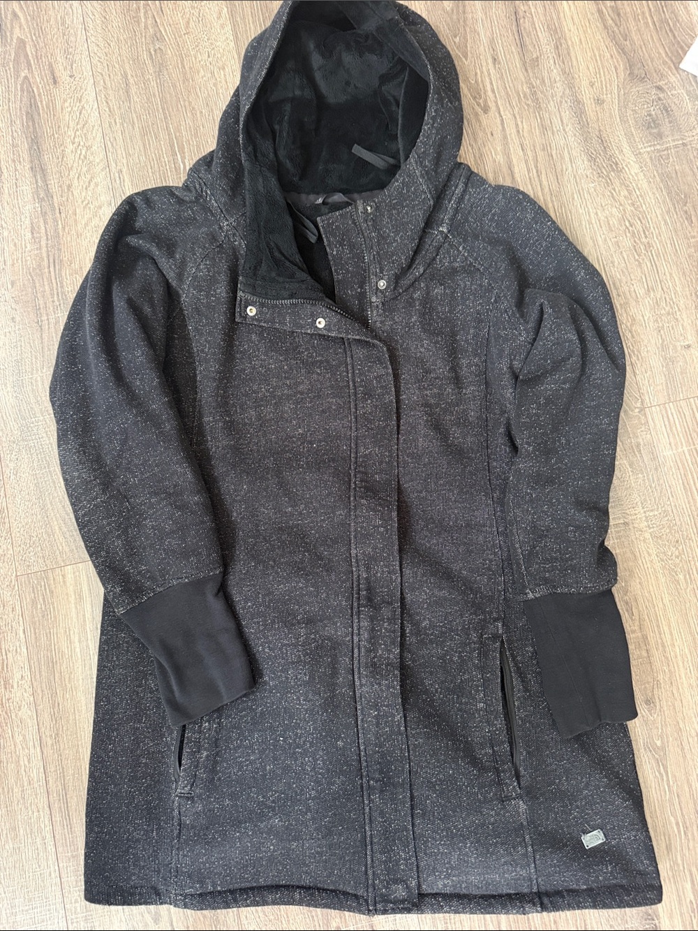 Women's North Face Hooded Coat - Black